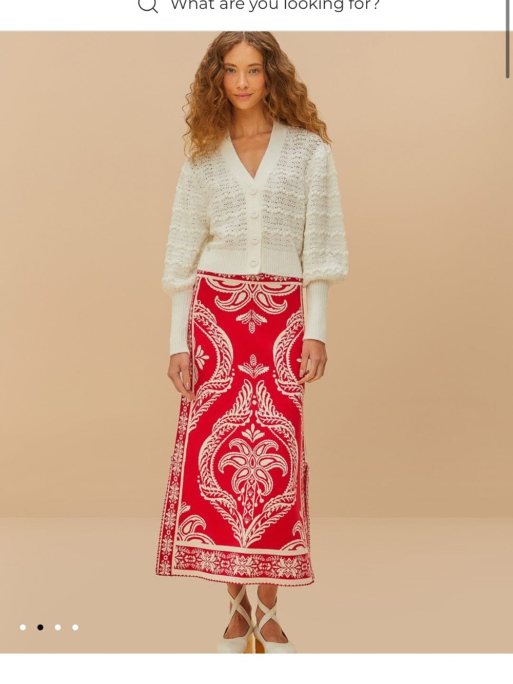 FARM Rio Tropical Jacquard Knit Maxi Skirt size M